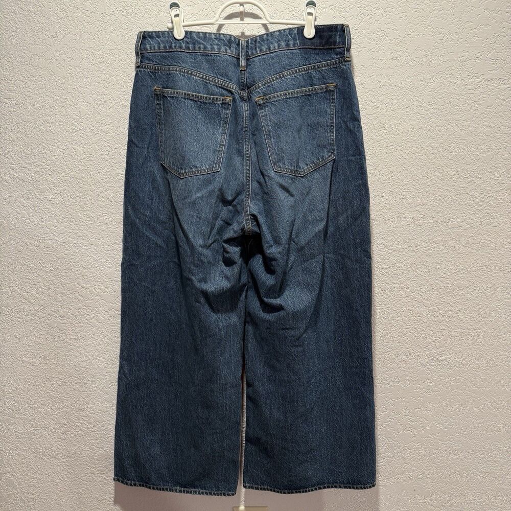 Abercrombie & Fitch Wide Leg Jeans in Medium Blue Denim - Picture 5 of 8